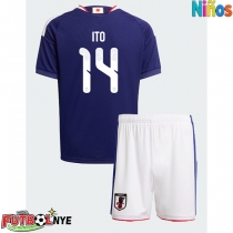 Camiseta Japón Junya Ito #14 Primera Equipación para niños Mundial 2026 manga corta (+ pantalones cortos)